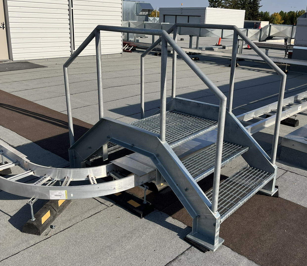 Metal Grating Crossover Stair